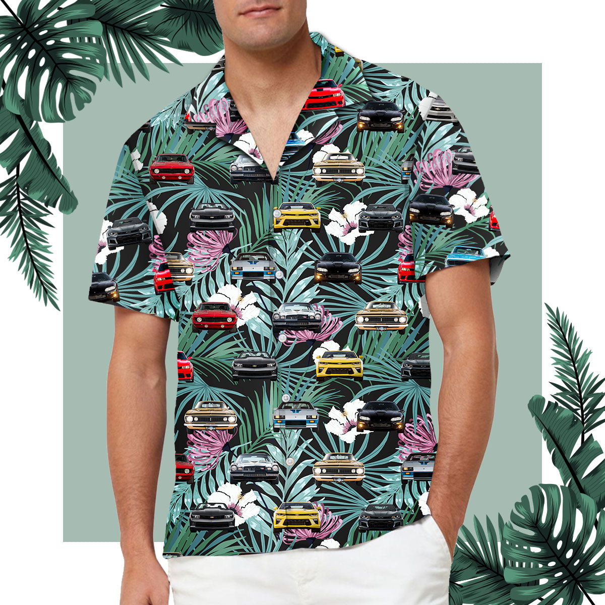 Camaro Front Collection Hawaiian Shirt - Camaro Aloha Shirt For Beach ...
