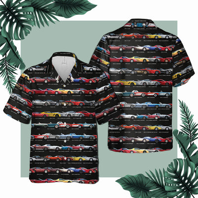 Vette Side Collection Hawaiian Shirt - Vette Aloha Shirt For Beach and Summer