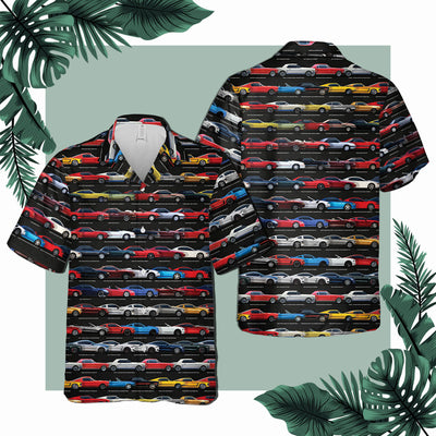 Mustang Side Collection Hawaiian Shirt - Mustang Aloha Shirt For Beach and Summer