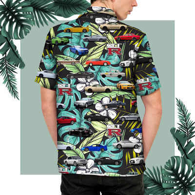 Skyline/GTR Collection Hawaiian Shirt - Skyline/GTR Aloha Shirt For Beach and Summer