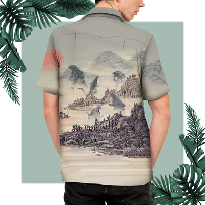 Godzilla Japanese Classic Art Hawaiian Shirt