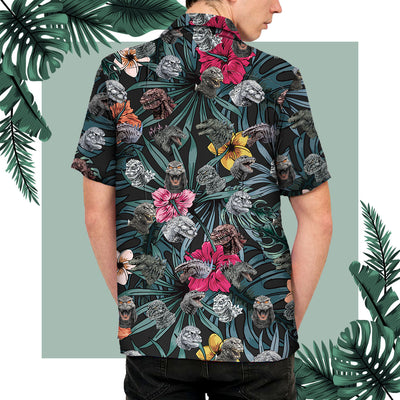 Godzilla Portrait Collection Hawaiian Shirt - Godzilla Aloha Shirt For Beach and Summer