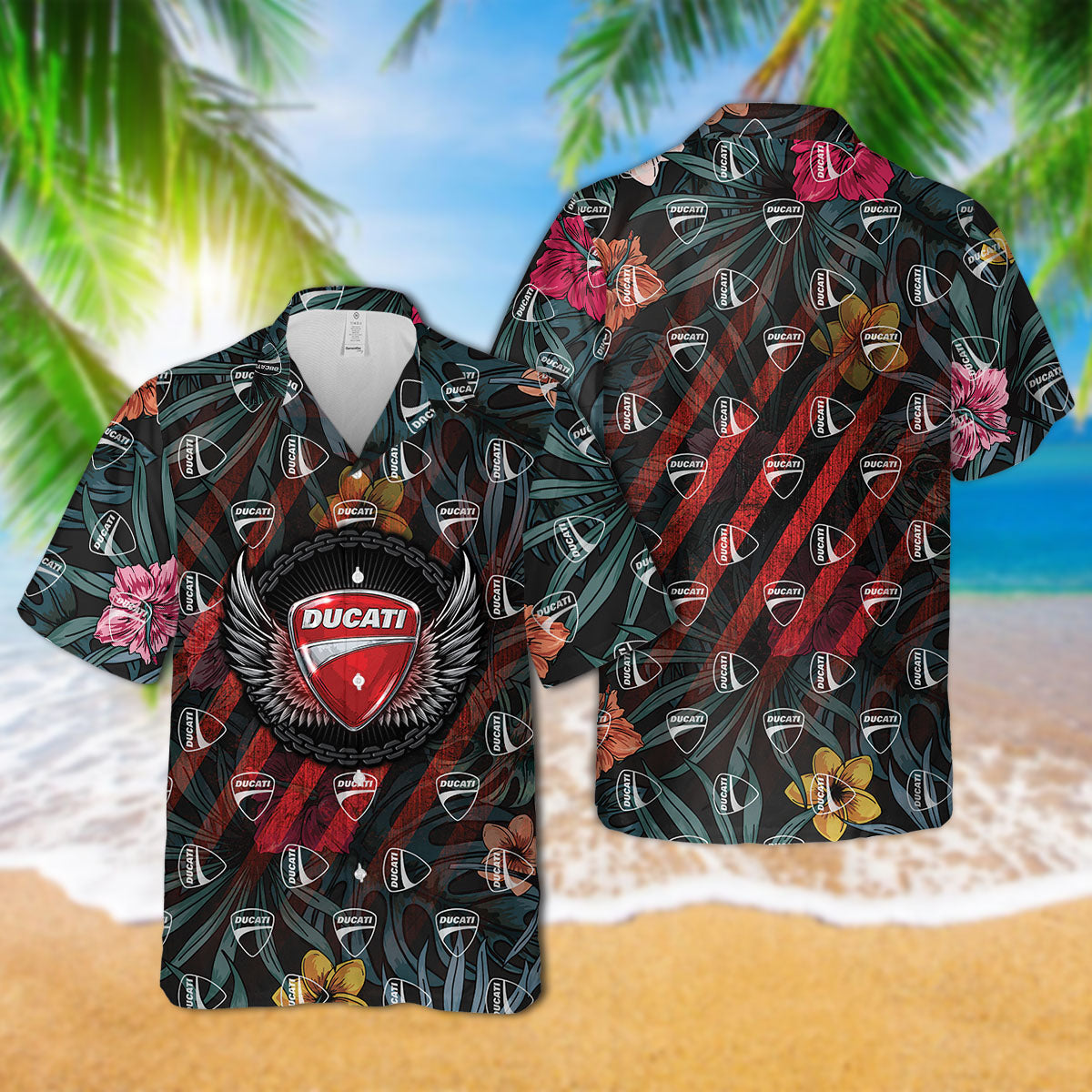 Ducati Emblem Art Hawaiian Shirt