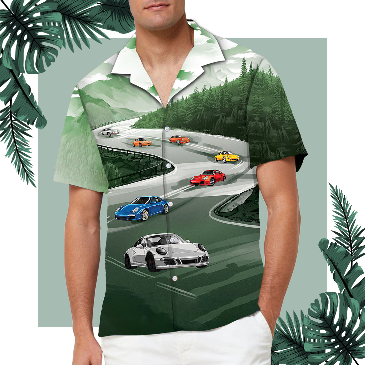 911 Racing Landscape Art Hawaiian Shirt