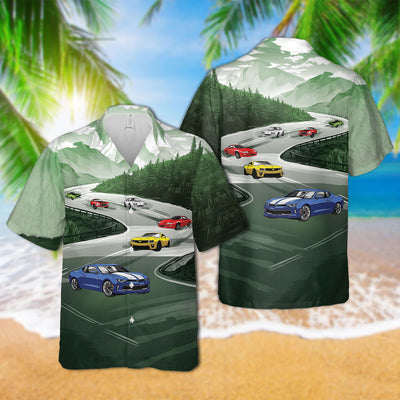 Camaro Racing Landscape Art Hawaiian Shirt