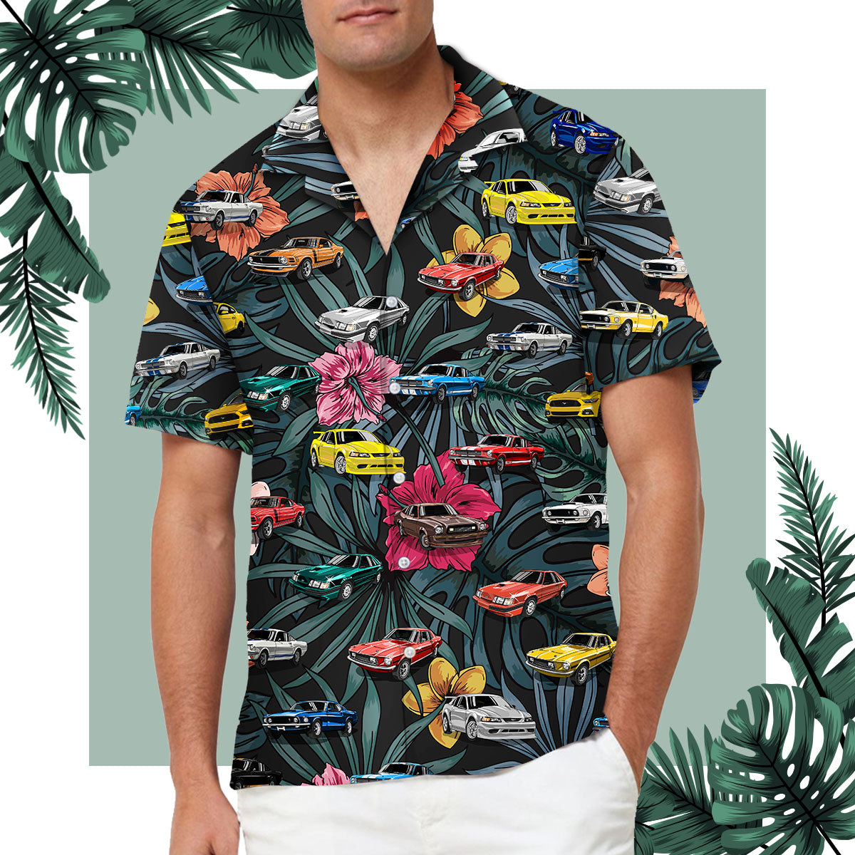 2025 Mustang Collection Hawaiian Shirt - 'Stang Aloha Shirt For Beach and Summer