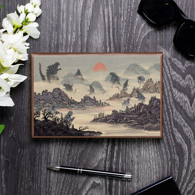 Godzilla Starry Night & Japanese Kingdom Art Leather Journal