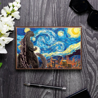 Godzilla Starry Night & Japanese Kingdom Art Leather Journal