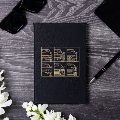 Skyline GTR Front View Collection Laser Engraved Leather Journal v.2