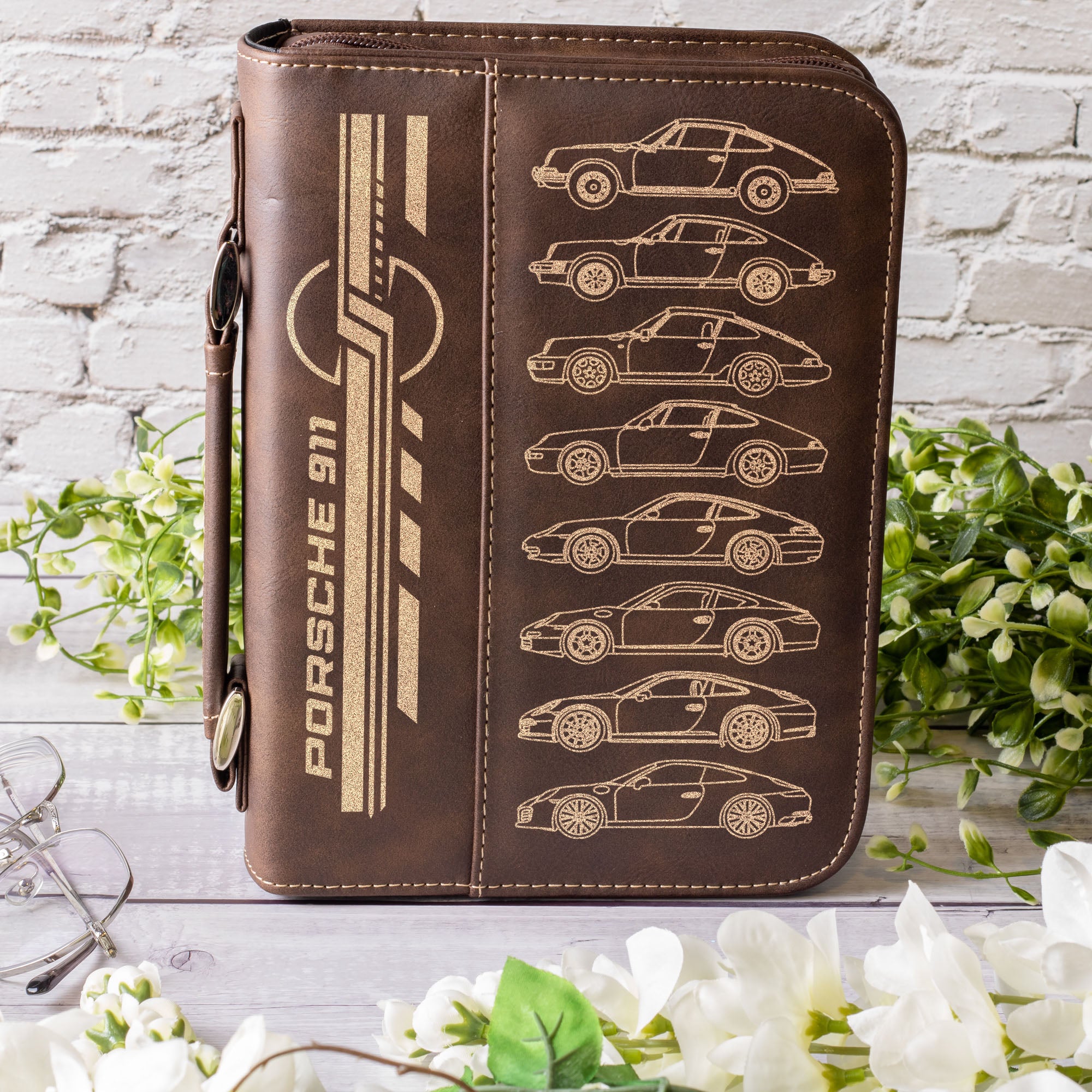 911 Silhouette Collection Leather Book Cover