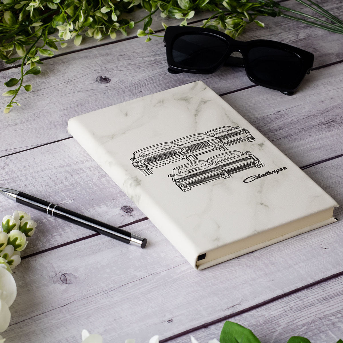 Challenger Front Collection Laser Engraved Leather Journal