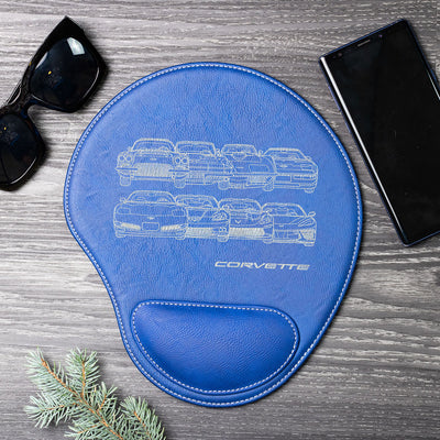 Vette Evolution Engraved Leather Mouse Pad