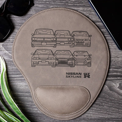 Skyline/GTR Evolution Engraved Leather Mouse Pad