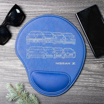 Z-car Evolution Engraved Leather Mouse Pad
