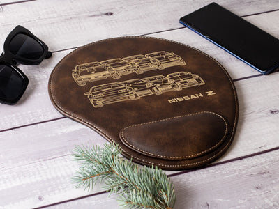Z-car Evolution Engraved Leather Mouse Pad