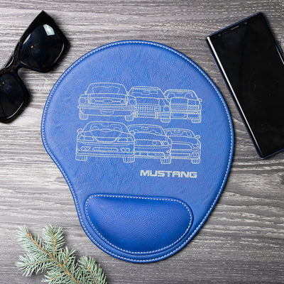 Stang Evolution Engraved Leather Mouse Pad