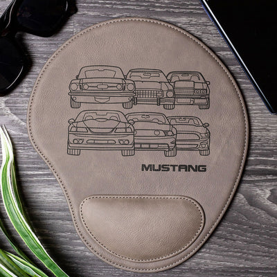 Stang Evolution Engraved Leather Mouse Pad