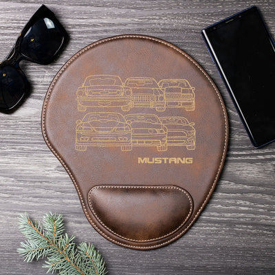 Stang Evolution Engraved Leather Mouse Pad