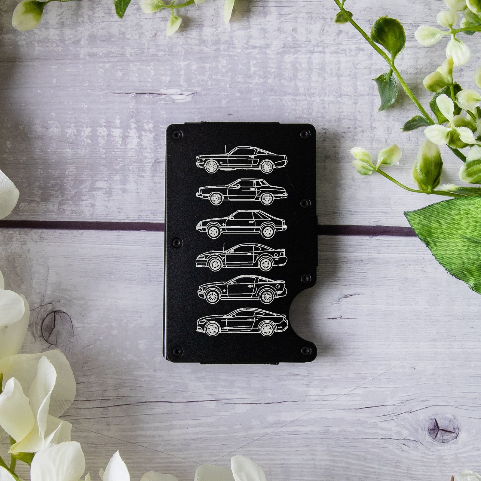 Mustang Silhouette Collection Minimalist Metal Wallet