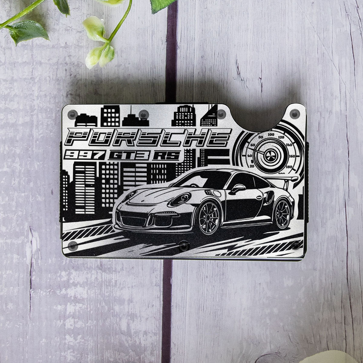 911 Collection Art Aluminum Compact Minimalist Wallet