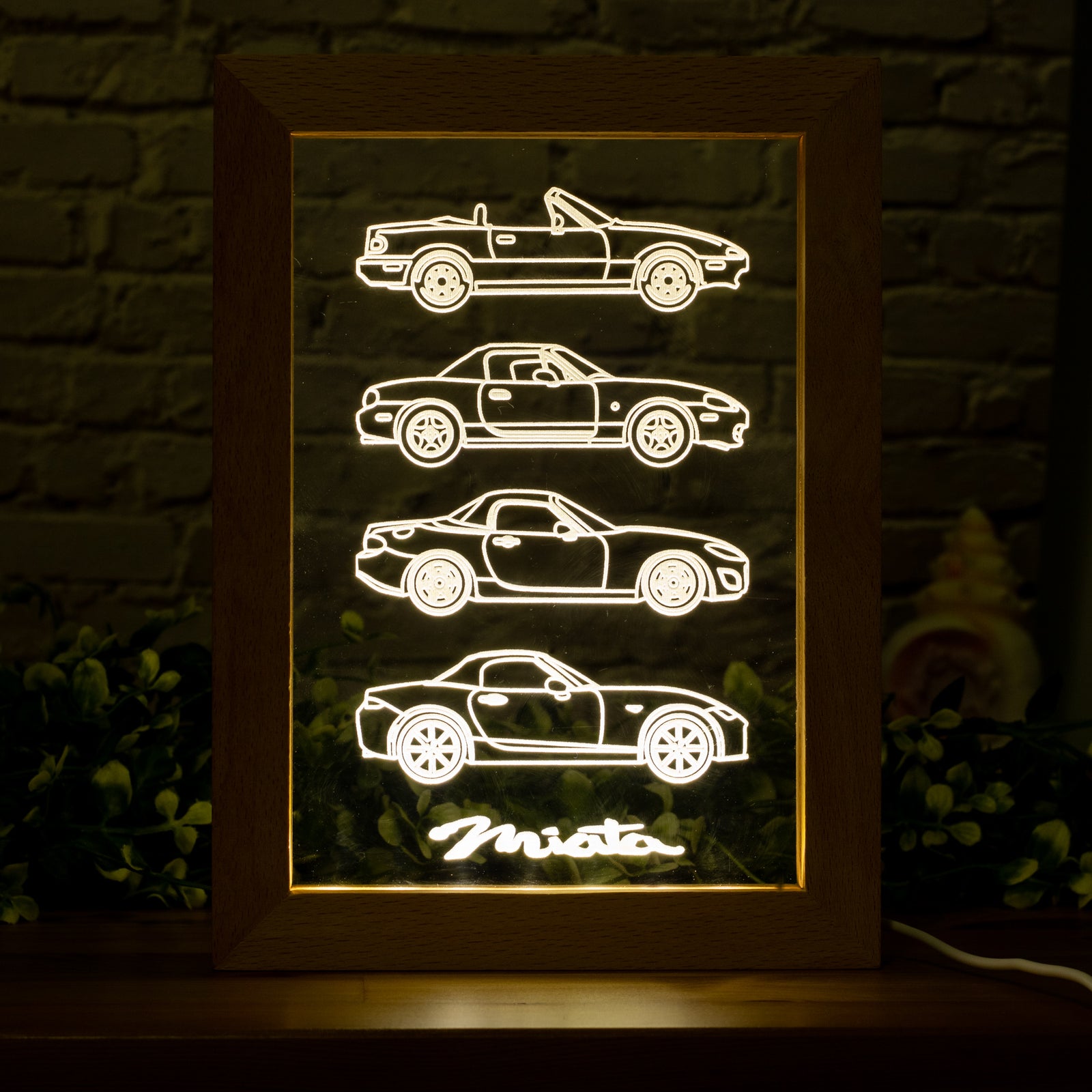 Miata Silhouette Collection Framed Led Night Light
