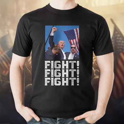 Donald Trump Shot T-Shirt - Fight - Trump 2024