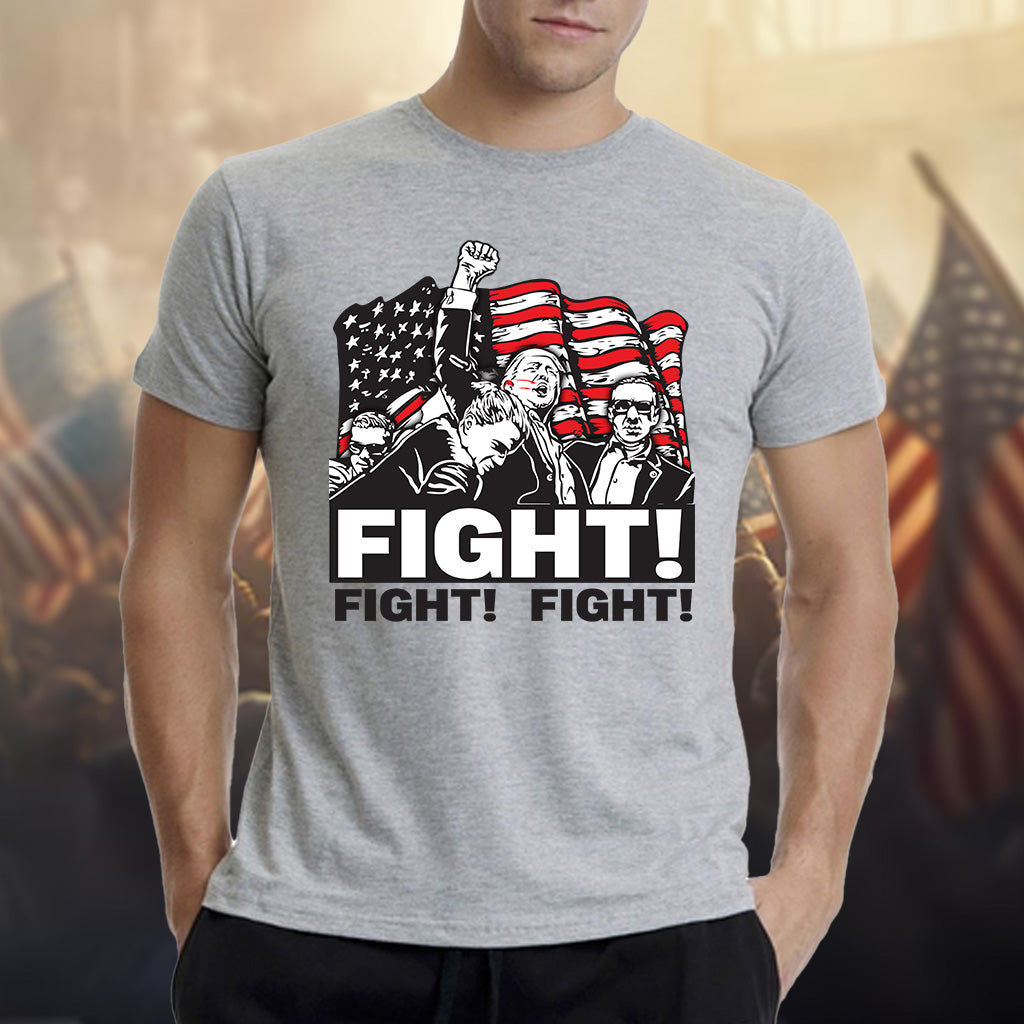 Donald Trump Shot T-Shirt - Fight - Trump 2024 (v.2)