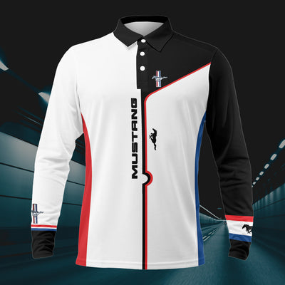 Mustang RCV1 Long Sleeve Polo T-Shirt