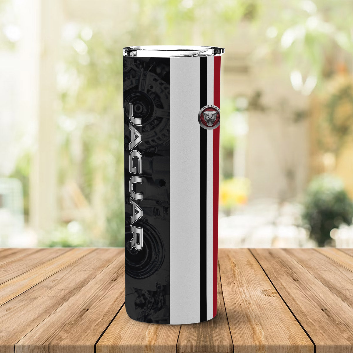 Jaguar Art Stainless Steel Vacuum Insulated Skinny Tumbler (v.1)