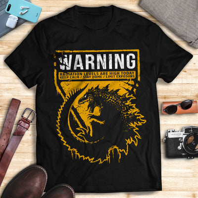 Godzilla Art T-shirt - WARNING GODZILLA