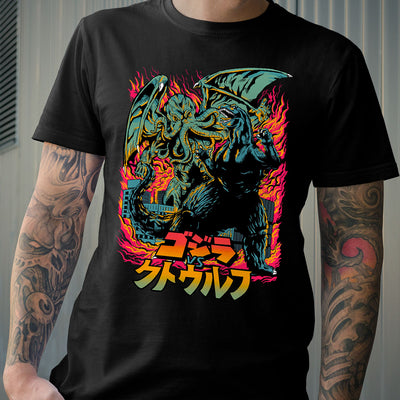 Godzilla Art T-shirt - GODZILLA VS. CTHULHU