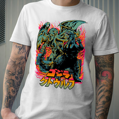 Godzilla Art T-shirt - GODZILLA VS. CTHULHU