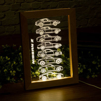 Z-car Silhouette Collection Framed Led Night Light
