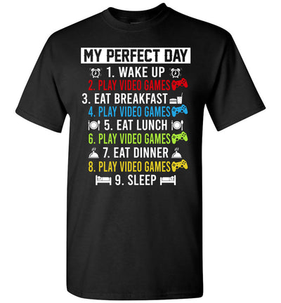 My Perfect 2020 Quarantine Day Video Games T-shirt Funny Cool Gamer Tee Gift