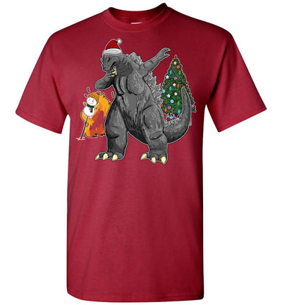 Godzilla Dabbing For Christmas T-shirt