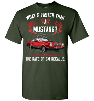Mustang Art T-shirt - The Rate Of GM Recalls Can Be Faster Than A Mustang T-shirt