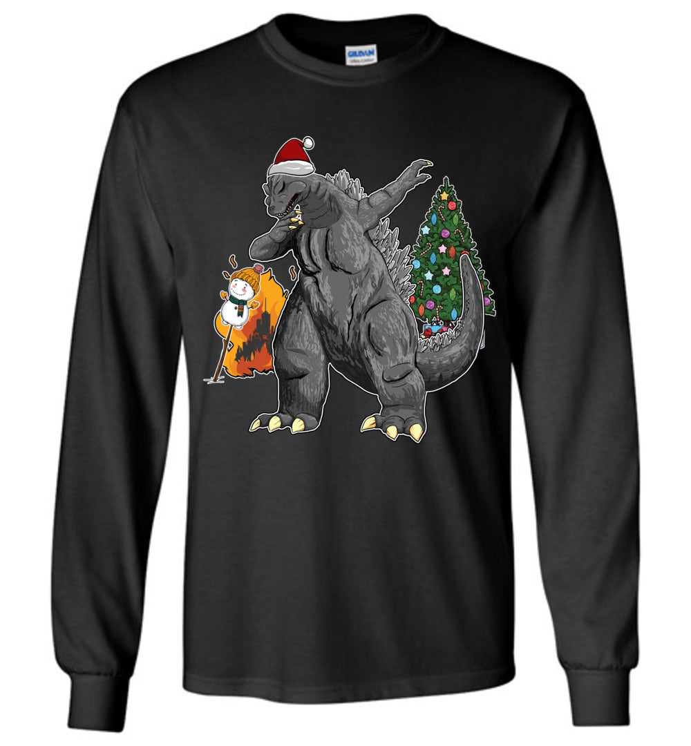 Godzilla Dabbing For Christmas Sweatshirt
