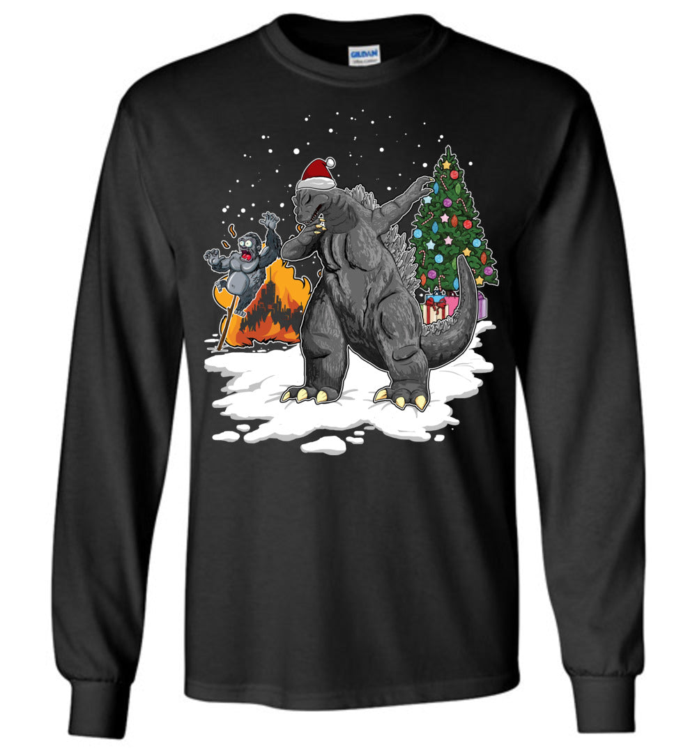 Godzilla Dabbing For Christmas Sweatshirt 1