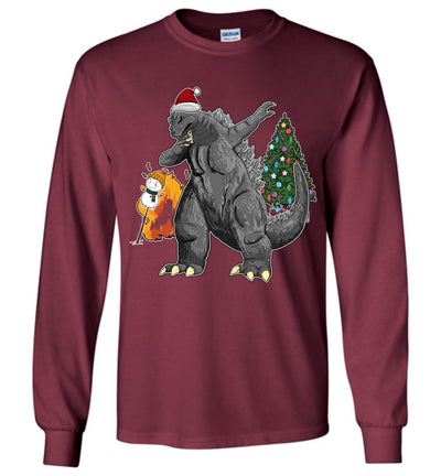 Godzilla Dabbing For Christmas Sweatshirt