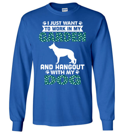 Work In My Garden And Hangout With My Dog Funny Pet T-Shirt