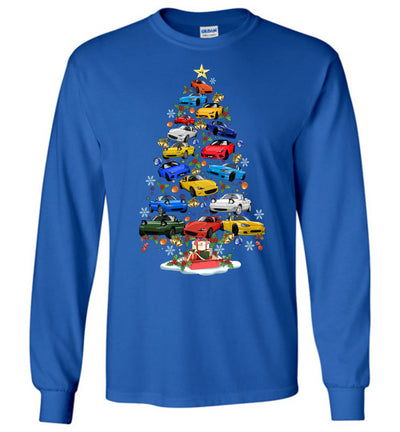 Miata Christmas T-shirt - Christmas Tree From All Miatas (Cartoon Art)