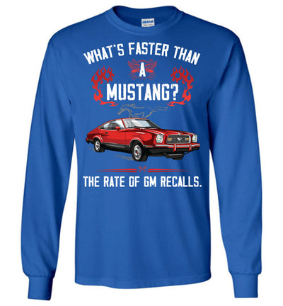 Mustang Art T-shirt - The Rate Of GM Recalls Can Be Faster Than A Mustang T-shirt