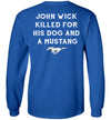 John Wick Killed For Mustang T-shirt v.2