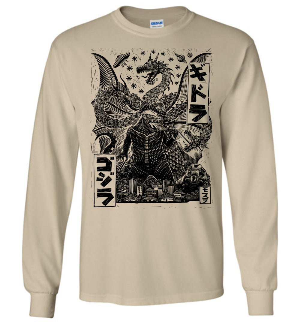 割引 V.7 T-shirt Vintage Godzilla - GHIDORAH KING VS GODZILLA トップス