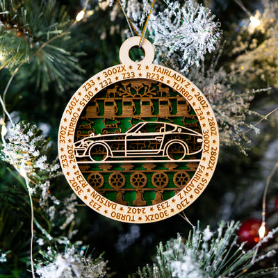 Z-car Collection 3-Layer Handmade Wood Art Ornament