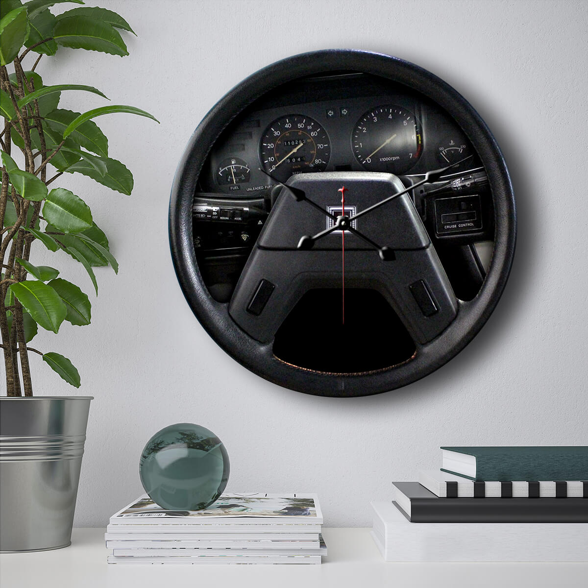 Nissan Z Steering Wheels Wall Clock