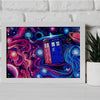 Tardis Floating In The Galaxy - Doctor Who Art Poster