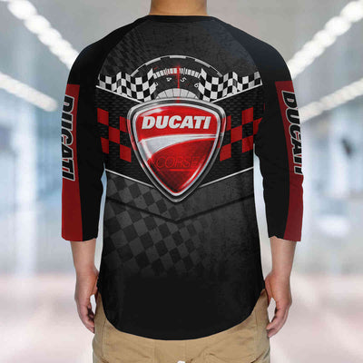 Ducati Unisex 3/4-Sleeve Raglan T-Shirt