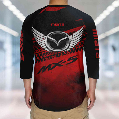 Miata Unisex 3/4-Sleeve Raglan T-Shirt