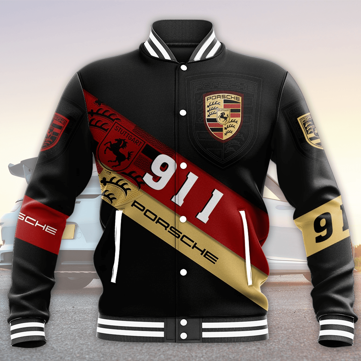 911 All Over Print Baseball Jacket